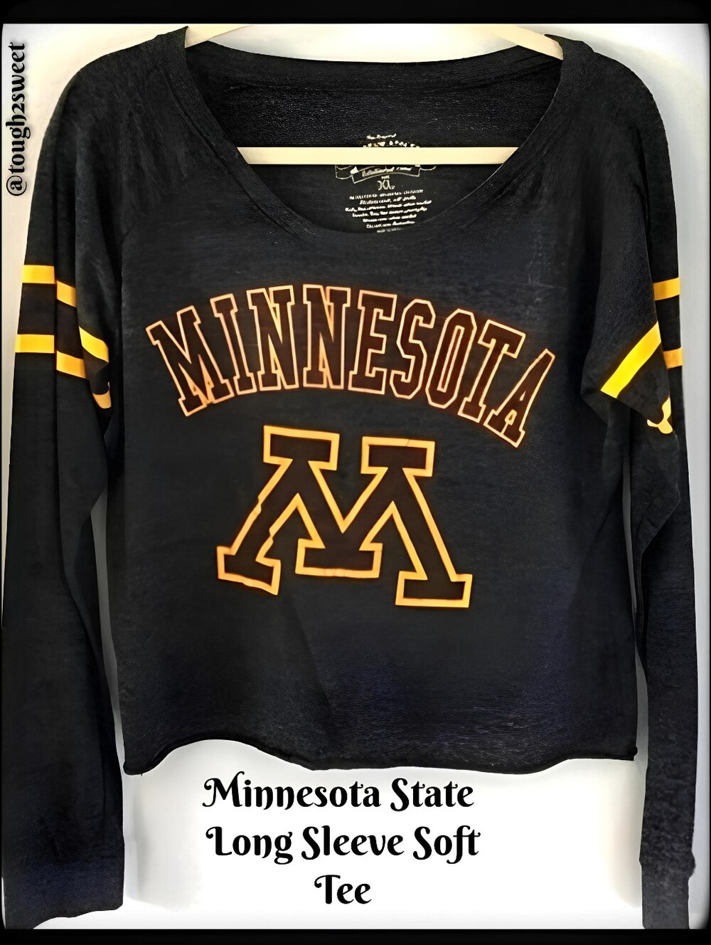 UNIVERSITY OF MINNESOTA STATE LONG SLEEVE SOFT TEE/ WOMEN'S XL